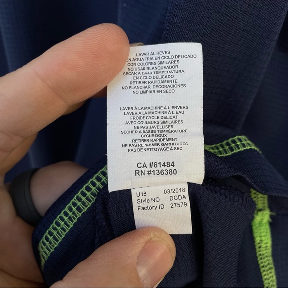 NFL Team Apparel Seattle Seahawks Navy/Action Green Logo Polo XL - Picture 10 of 11